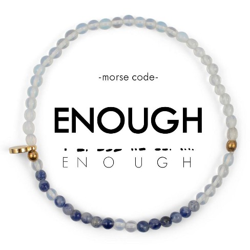 Morse Code Beaded Bracelet 3mm: ENOUGH - ETHICGOODS - image 1 of 4