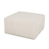 Modern Corduroy Upholstered Ottoman Square Ottoman Bench for Living Room Bedroom-The Pop Home - 3 of 4