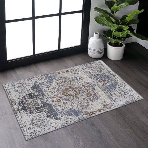 Kumasinova Trendy Stain-Resistant Area Rug – Non-Shedding Living Room Rug, Medallion Rugs for Living Room, Kid & Pet-Friendly, Boho Washable Rugs - 1 of 4