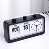 REGALWOVEN Silent Non Tick Clock with Calendar and Week Home Decor Desk Clocks for Office - 3 of 4