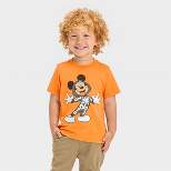 Toddler Boys' Mickey Mouse & Friends Halloween Short Sleeve T-Shirt - Orange