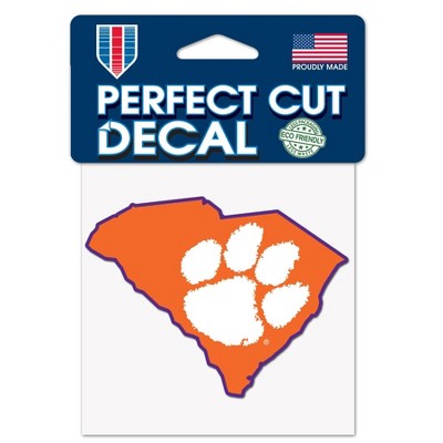 NCAA Clemson Tigers 4"x4" State Decal