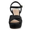 Allegra K Women's Buckle Closure Platform Chunky Heels Slingback Sandals - 2 of 4