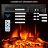 Tangkula Freestanding & Recessed Electric Fireplace Heater with Remote Control - 4 of 4
