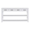 Stylish Entryway Console Table with 4 Drawers and 2 Shelves Suitable for Entryways Living Rooms. - 3 of 3