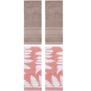 REGALWOVEN 4 Pcs Cotton Soft Absorbent Decorative Hand Towels for Bathroom Kitchen 13 x 29 Inch - 1 of 4