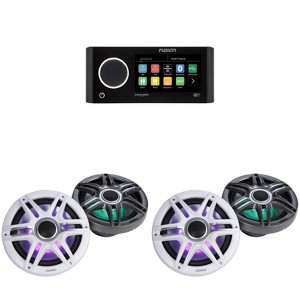 Fusion MS-RA770 Apollo Source Unit w/ (2 Pair ) Clarion CMSP-771RGB-SWG Premium 7.7-inch Coaxial Marine Speakers with built-in RGB illumination ( I... - 1 of 4