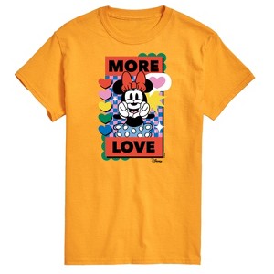 Men's - Disney - Minnie More Love Rainbow Short Sleeve Graphic T-Shirt - 1 of 3