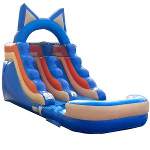 Pogo Bounce House Crossover Kids Inflatable Water Slide, Sonic Dog no blower, 12 ft - 1 of 4