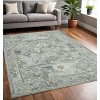 Gray Ivory And Light Blue Wool Oriental Hand Tufted Area Rug - 2 of 4