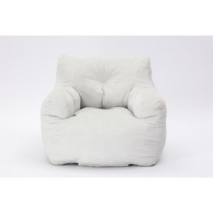Maliang Soft Teddy Fabric Tufted Foam Bean Bag Chair, Small Living Space Furniture - 1 of 4