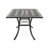 PAGED Stylish Outdoor Dining Table Resin Patio Table with Tempered Glass Tabletop for Patio, Lawn, Courtyard - 3 of 4