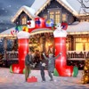 Angel Sar 9ft Christmas Sock Arch with 11 LED Lights, 24W Holiday Inflatable Archway for Indoor Outdoor Decor, Yard, Garden, Party Display - 3 of 4