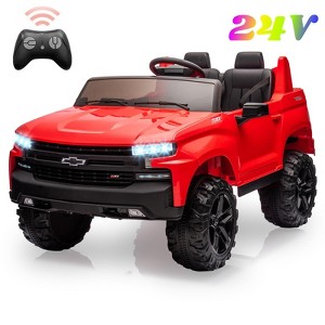 Jojoka 24V Kids Ride On Truck Car, Electric Vehicles with Remote Control, Music, Lights, 2 Seaters Ride On Car for Boys and Girls - 1 of 4