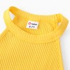 PATPAT Girl's Sleeveless Bodycon Dress Halter Neck Pencil Cami Midi Basi Dresses 4-12 Year - 3 of 4