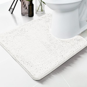 Deconovo Plush Chenille Bath Rug Non-Slip, Washable Comfort Mat - 1 of 4