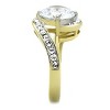 Slickblue Anniversary Pave CZ Ring for Women – Two-Tone Gold IP Stainless Steel, Swirling Style, Sizes 5-10 - 4 of 4