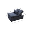 NicBex Couches for Living Room Convertible Single Sleeper Sofa Bed Fabric Folding Sofa Couch with Adjustable Backrest, Dark Gray - 3 of 4