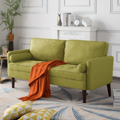 MAYEERTY 65¡± Modern Couch Loveseat Stylish Upholstered Sofa for Living Room£¬BGreen
