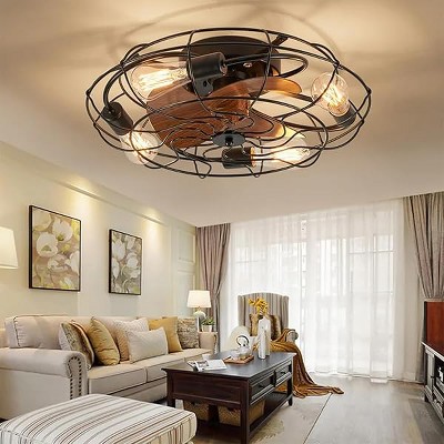 Siljoy Ceiling Fans with Lights and Remote, Low Profile Ceiling Fan with Stepless Dimming Lighting