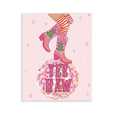 Stupell Industries Yeehaw Christmas Cowboy Wall Plaque Art