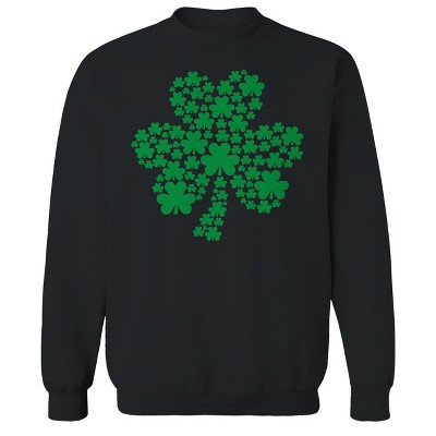Rerun Island Men's Clovers Long Sleeve Graphic Cotton Sweatshirt