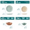 vancasso 16 Piece Porcelain Dinnerware Set, For 4 Person, Light Yellow, Grey, Blue-Green And Redwood - 2 of 4