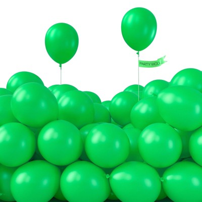 PartyWoo Balloons Green Matte Kelly 5 Inch 50 pcs