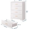 4 Drawer Wooden Dressers for Bedroom, Wood Chest of Drawers with Gold Handles for Closet, Modern Tall Dressers, Nightstand - 2 of 4