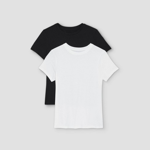 Women's Short Sleeve Slim Fit 2pk Bundle T-Shirt - A New Day™ - image 1 of 3