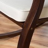 Abraham Wood Rocking Chair with Cushion - Brown Mahogany - Christopher Knight Home - image 3 of 4