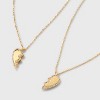 Beloved + Inspired 14K Gold Dipped Broken Heart Magnet Pendant Necklace Set 2pc - Gold - image 3 of 3