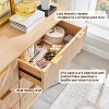 SinCiDo Modern Fluted Drawer Dresser, Gold Accents, Wood TV Stand & Storage Dressers Organizer for Bedroom, Living Room - 2 of 4
