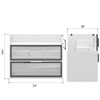 24 in. W x 18 in. D x 20 in. H Bathroom Vanity in White without Sink - 3 of 4