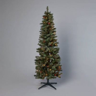 6' Pre-Lit Virginia Pine Artificial Christmas Tree Multicolor Lights - Wondershop™