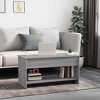 vidaXL Coffee Table Gray Sonoma 40.2"x19.7"x20.7" Engineered Wood - 3 of 4