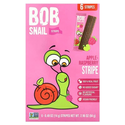 Bob Snail, Fruit Stripe, Apple-Raspberry, 6 Count, 0.49 oz