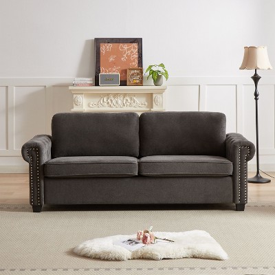 NicBex Convertible Sleeper Chair,Pull-out Sofa Bed with 2 Seat/3 Seat,Couches with Modern Design for Living Room,Gray/Beige/Green