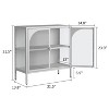Metal Sideboard Cabinet, Accent Storage Cabinet with doors, Modern Coffee Bar Cabinet with Adjustable Shelves 200lbs Capacity for Kitchen-The Pop Home - 4 of 4
