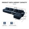 PexFix Modern L-Shaped Modular Sectional Sofa for Living Room Corduroy Fabric 4-Seater Couch with Deep Seat and Movable Ottoman Anti-slip - 4 of 4