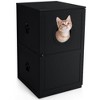 Costway 2-tier Litter Box Enclosure Furniture Hidden Cat House W/ Anti-toppling Device - 4 of 4