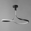 ET2 Lighting Serpentine 1 - Light Semi-Flush Mount in  Black - 3 of 3