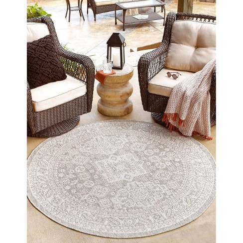 6x6 Feet Target Brand top Braided Beige Round Area Rug