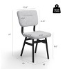 Subrtex Modern Comfy Linen Fabric Upholstered Dining Chair With Metal Frame - 4 of 4
