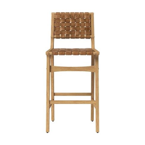 Ceylon Woven And Wood Barstool Brown Natural Wood Opalhouse Target