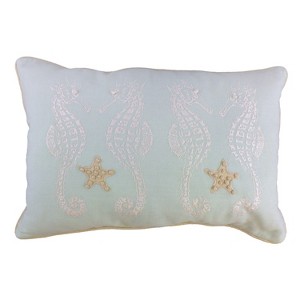Beachcombers Horizontal Seahorse Throw Pillow - 1 of 2