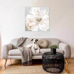 Amanti Art Large White Floral I by Alex Black Framed Wall Art Print - 1 of 4