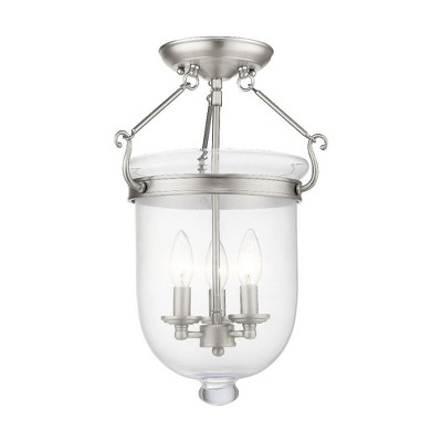 Livex Lighting Jefferson 3 - Light Flush Mount in  Brushed Nickel