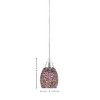 Toltec Lighting Any 1 - Light Pendant in  Chrome with 5" Silver Fire Shade - 2 of 2