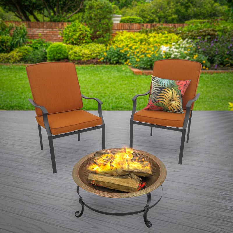 32" Round Copper Outdoor Fire Pit - National Tree Company, 2 of 6